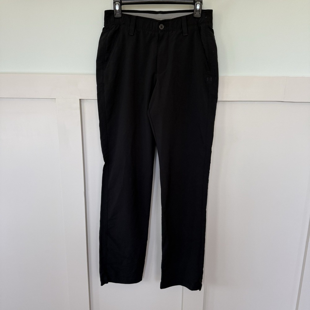 Under Armour Loose Fit Chino Men's Pants 30x32 Black Golf Athleisure Lightweight
